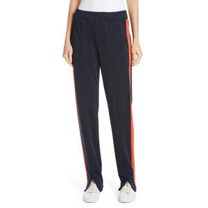 A.L.C. Cameron Track Pants in Navy and Orange Zippered Cuffs Sz Large